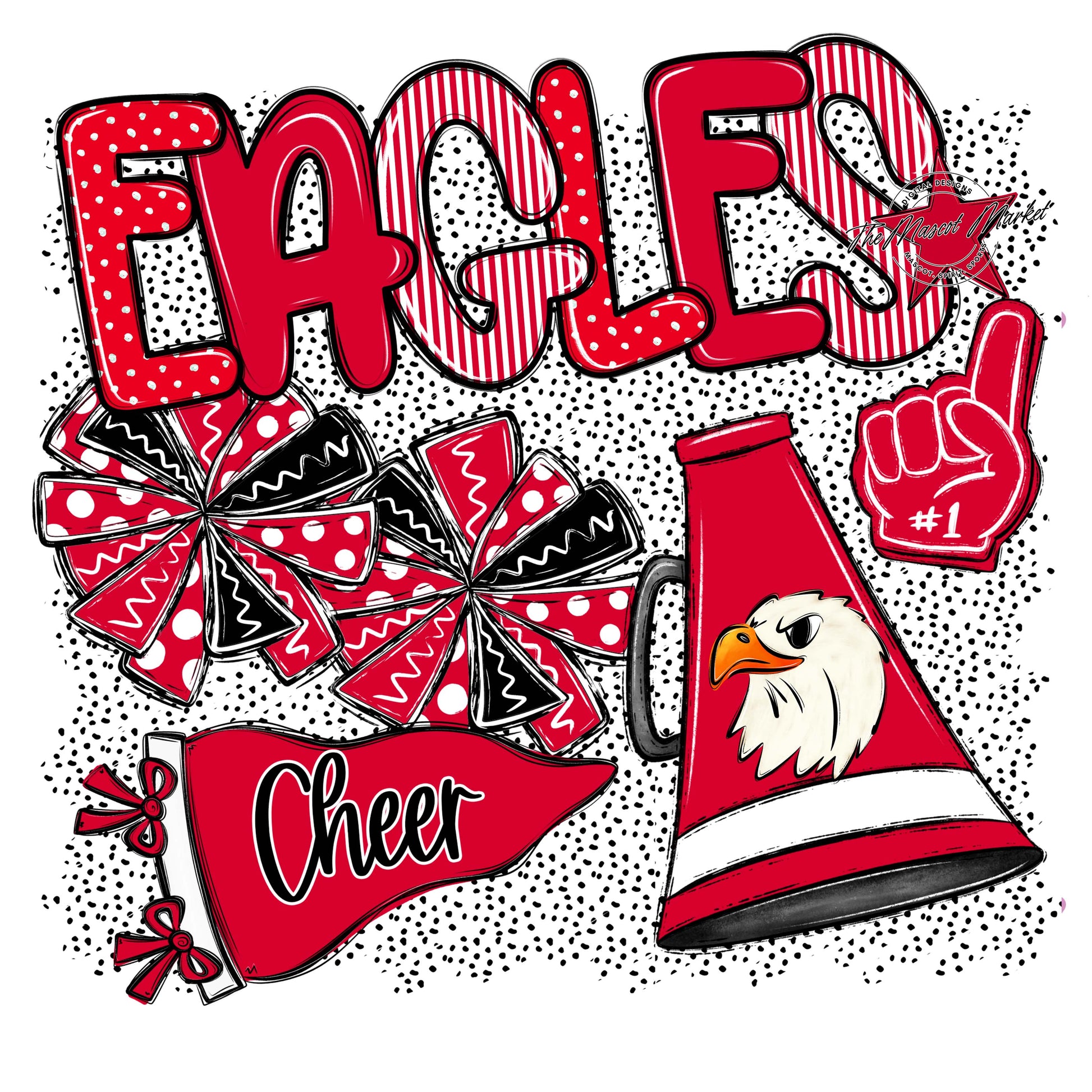 Eagles Cheer Spirit-Red