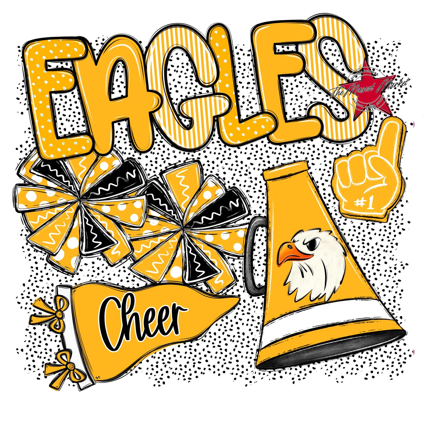 Eagles Cheer Spirit-Yellow