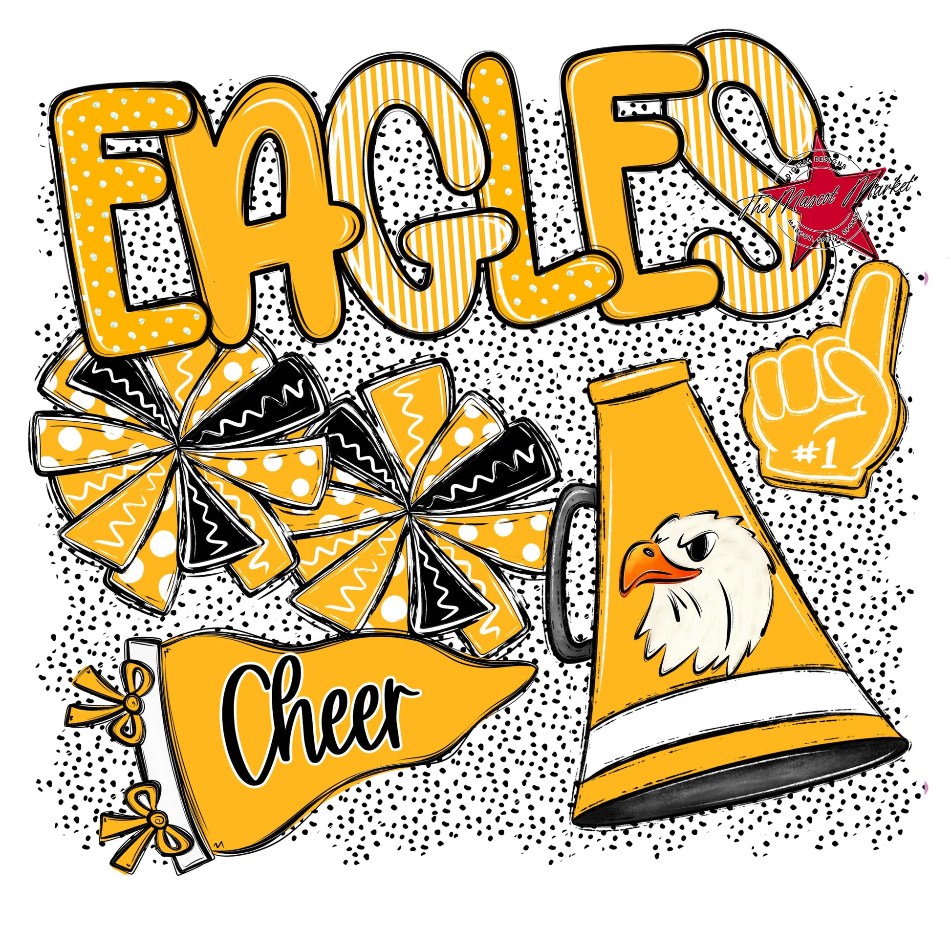Eagles Cheer Spirit-Yellow