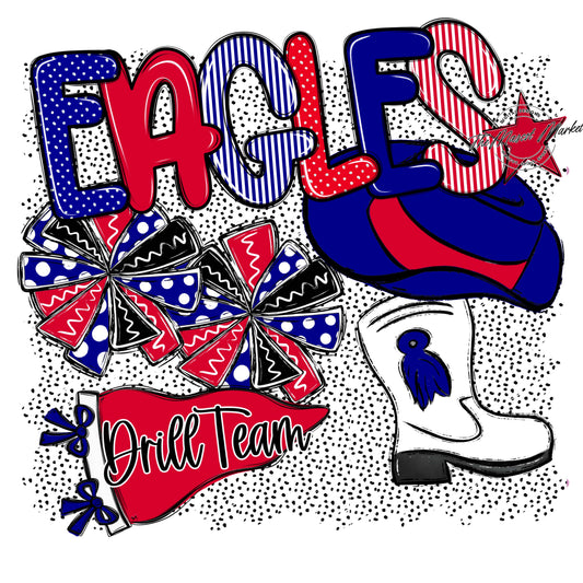 Eagles Drillteam Spirit-Blue & Red