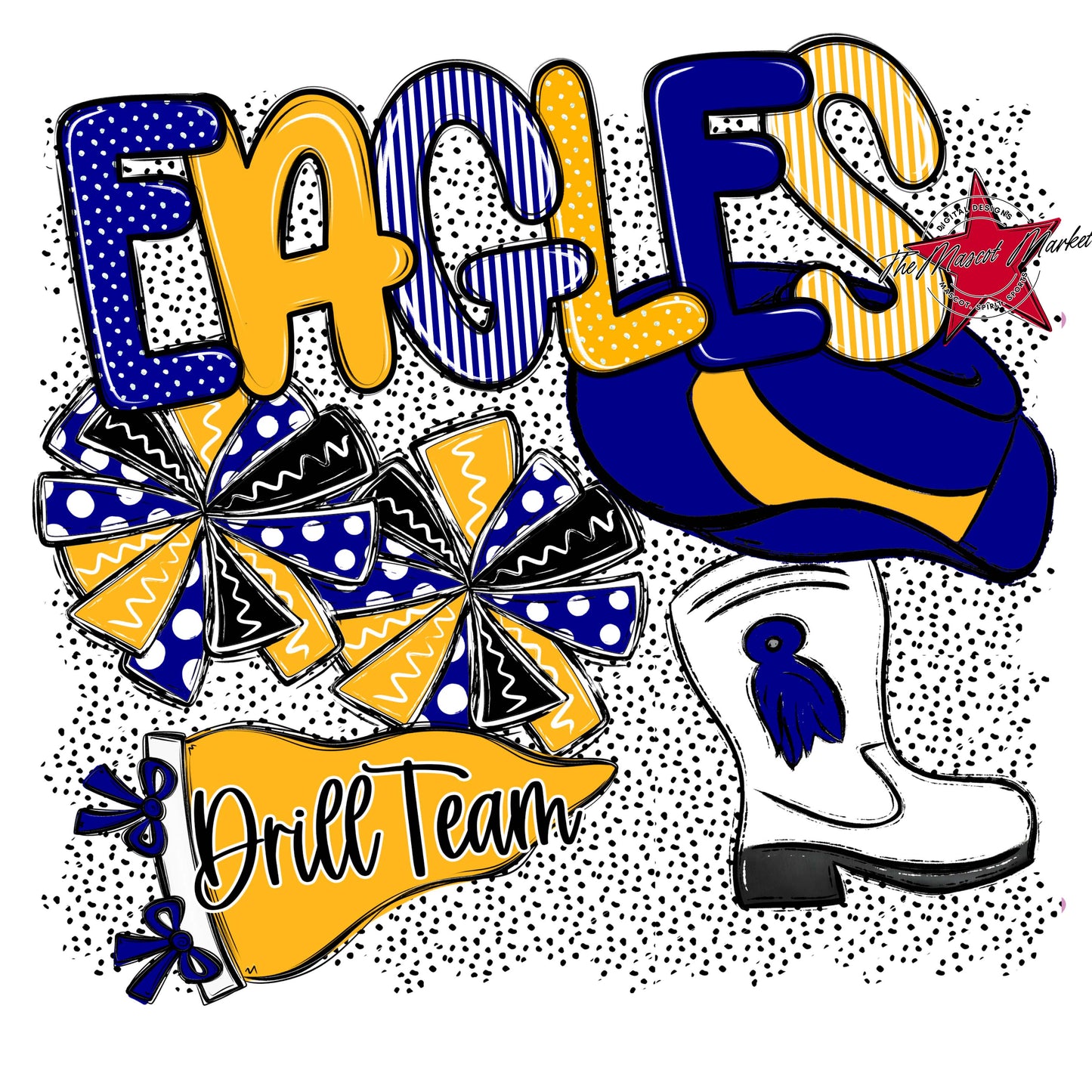 Eagles Drillteam Spirit-Blue & Yellow