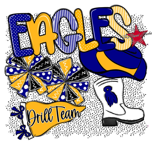 Eagles Drillteam Spirit-Blue & Yellow