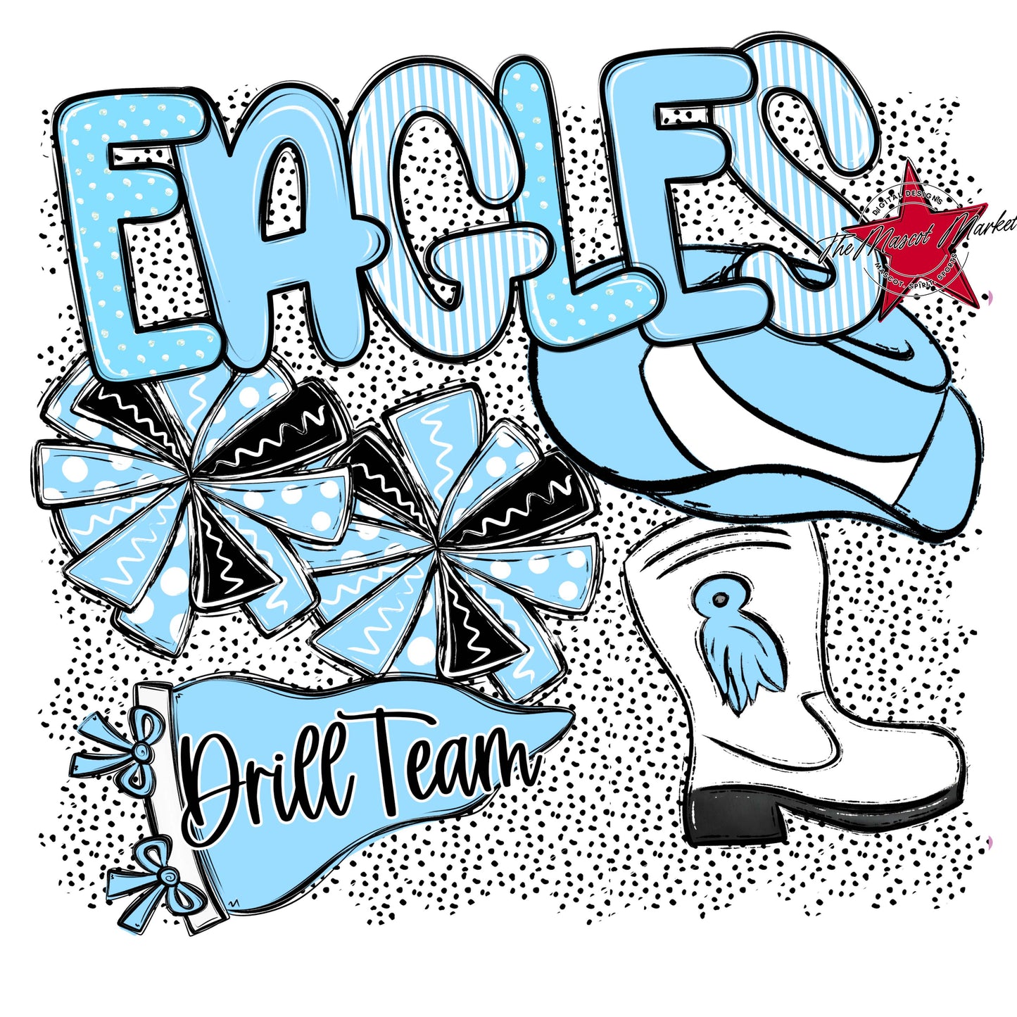 Eagles Drillteam Spirit-Columbia Blue