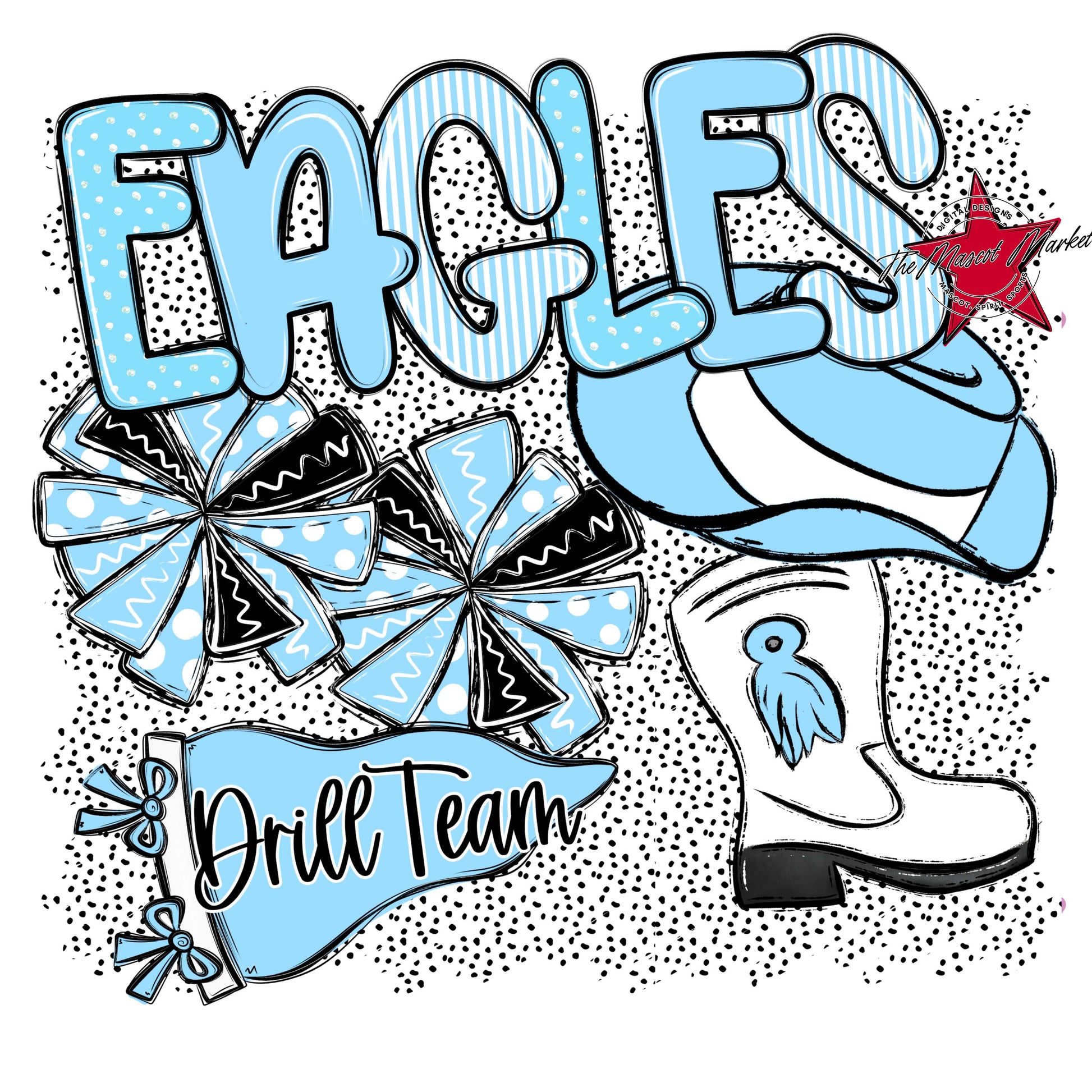 Eagles Drillteam Spirit-Columbia Blue