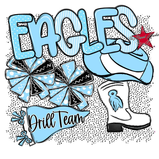 Eagles Drillteam Spirit-Columbia Blue