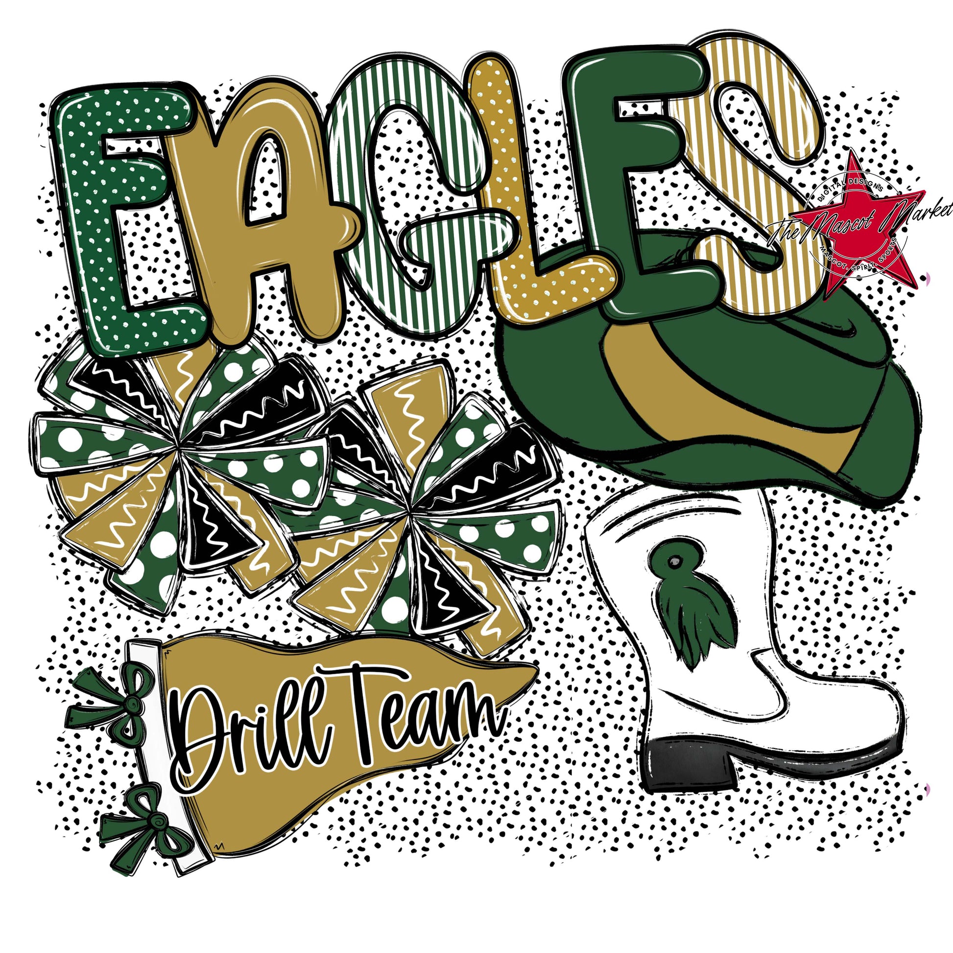 Eagles Drillteam Spirit-Green & Gold