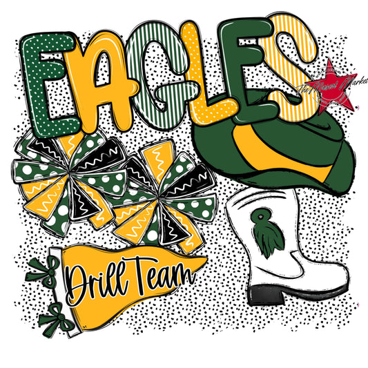 Eagles Drillteam Spirit-Green & Yellow