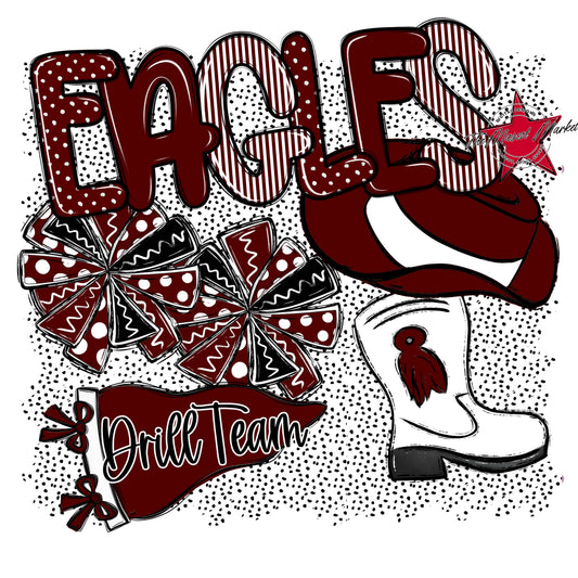 Eagles Drillteam Spirit-Maroon