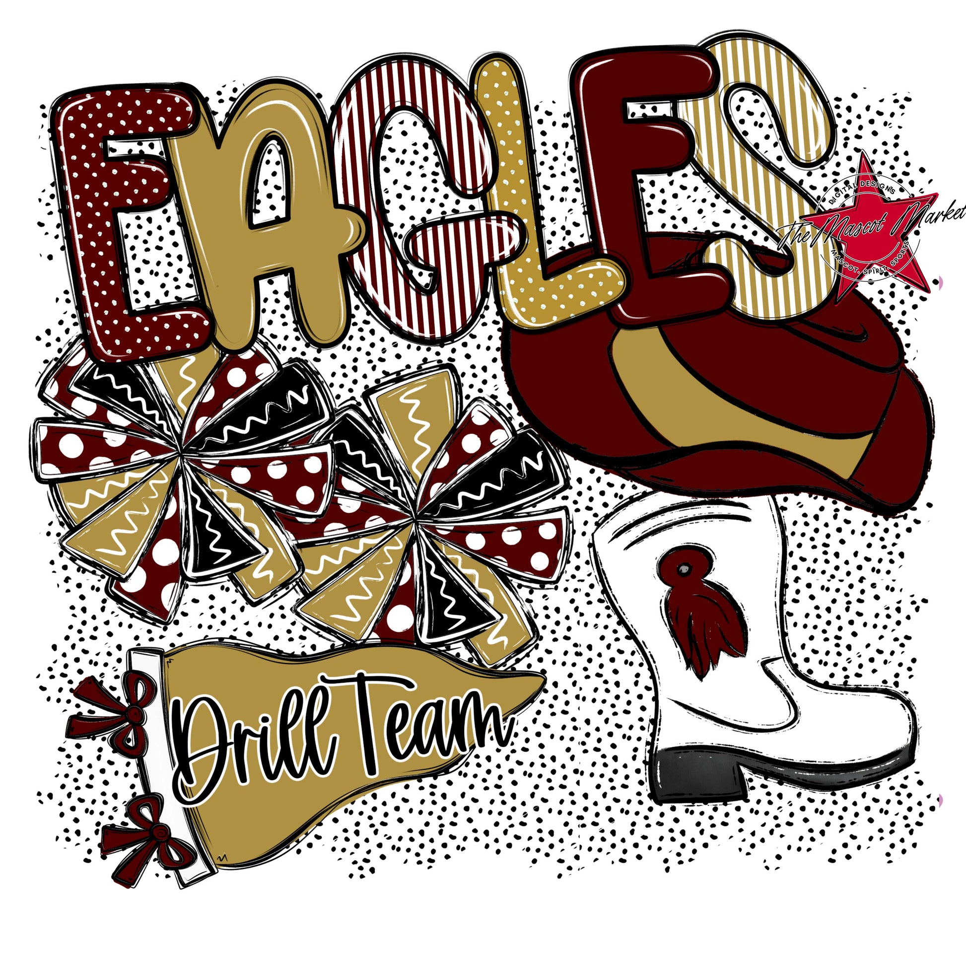 Eagles Drillteam Spirit-Maroon & Gold