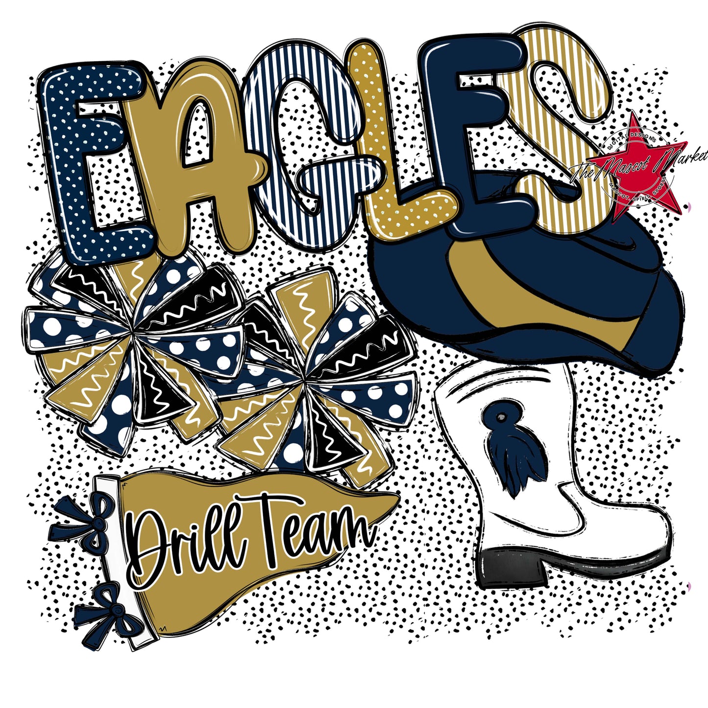 Eagles Drillteam Spirit-Navy & Gold