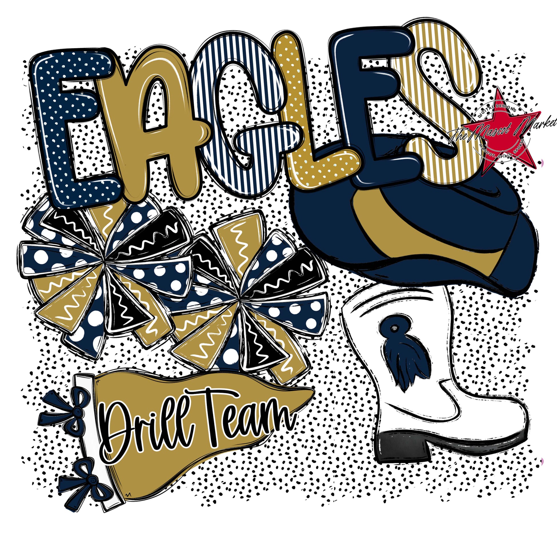 Eagles Drillteam Spirit-Navy & Gold