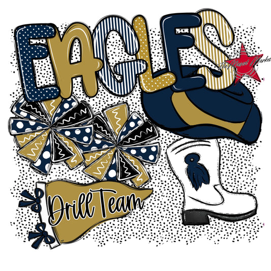 Eagles Drillteam Spirit-Navy & Gold