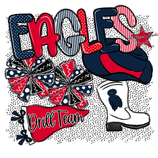 Eagles Drillteam Spirit-Navy & Red