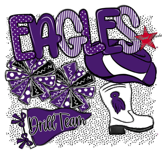 Eagles Drillteam Spirit-Purple