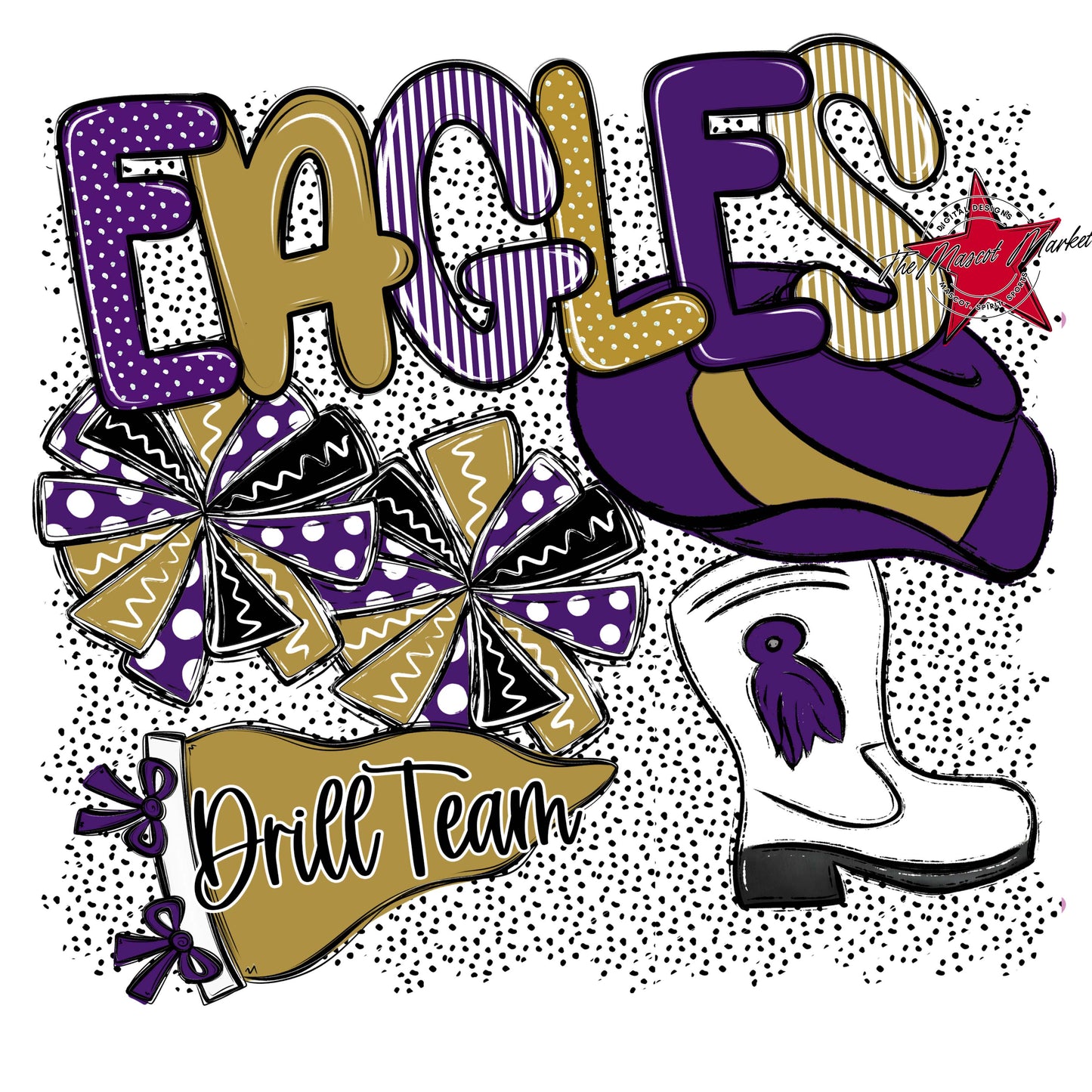 Eagles Drillteam Spirit-Purple & Gold