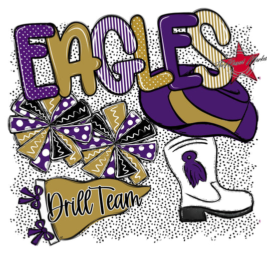 Eagles Drillteam Spirit-Purple & Gold