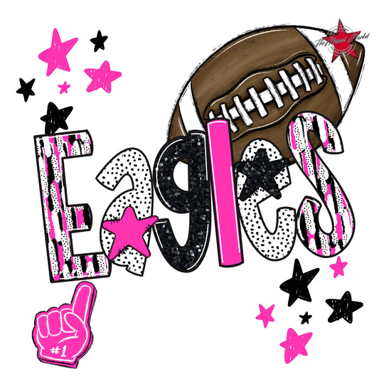 Eagles Football Scrape-Pink