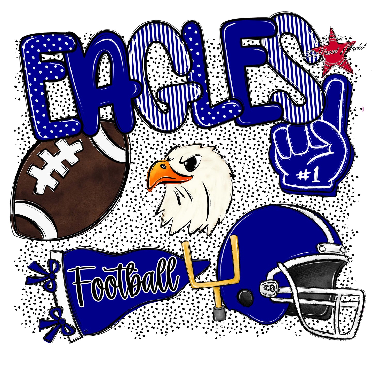 Eagles Football Spirit-Blue