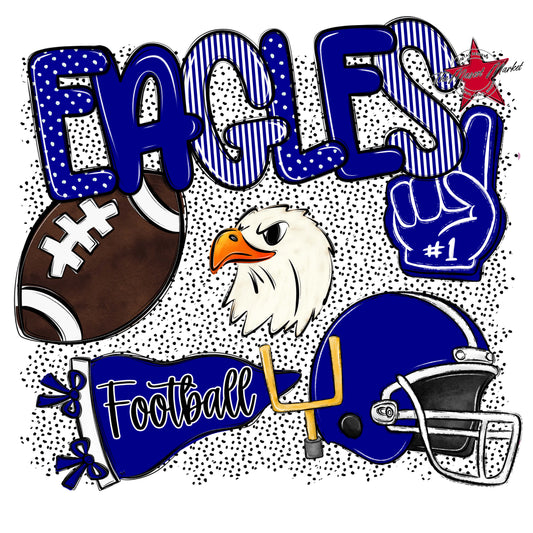Eagles Football Spirit-Blue