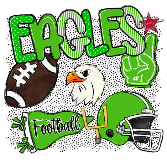 Eagles Football Spirit-Bright Green