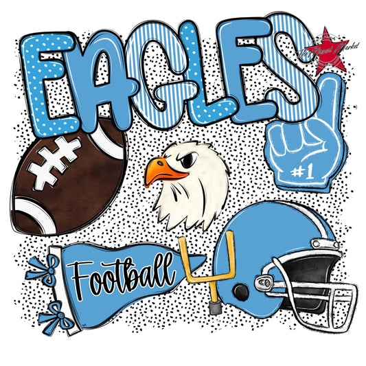 Eagles Football Spirit-Carolina Blue