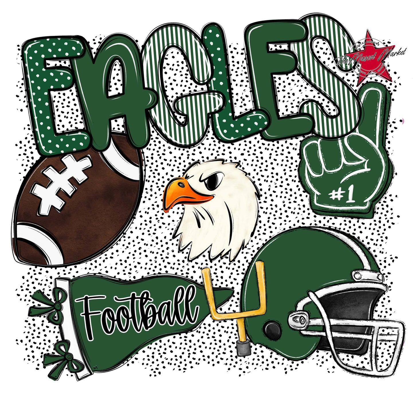Eagles Football Spirit-Green