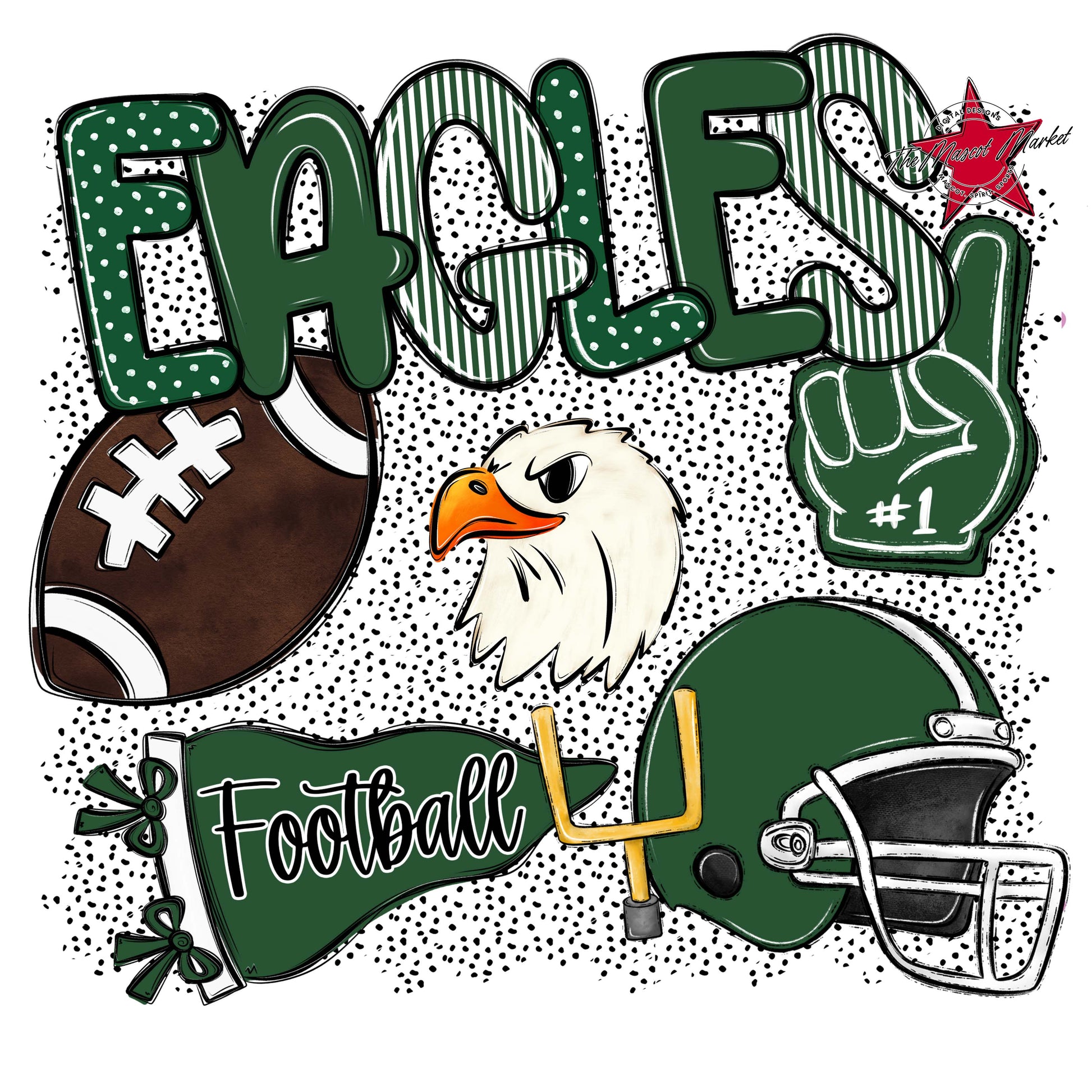 Eagles Football Spirit-Green