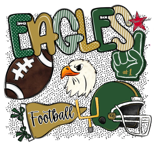 Eagles Football Spirit-Green & Gold