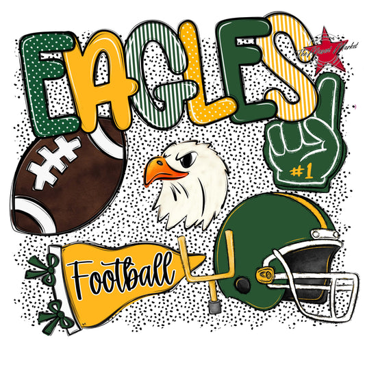 Eagles Football Spirit-Green & Yellow