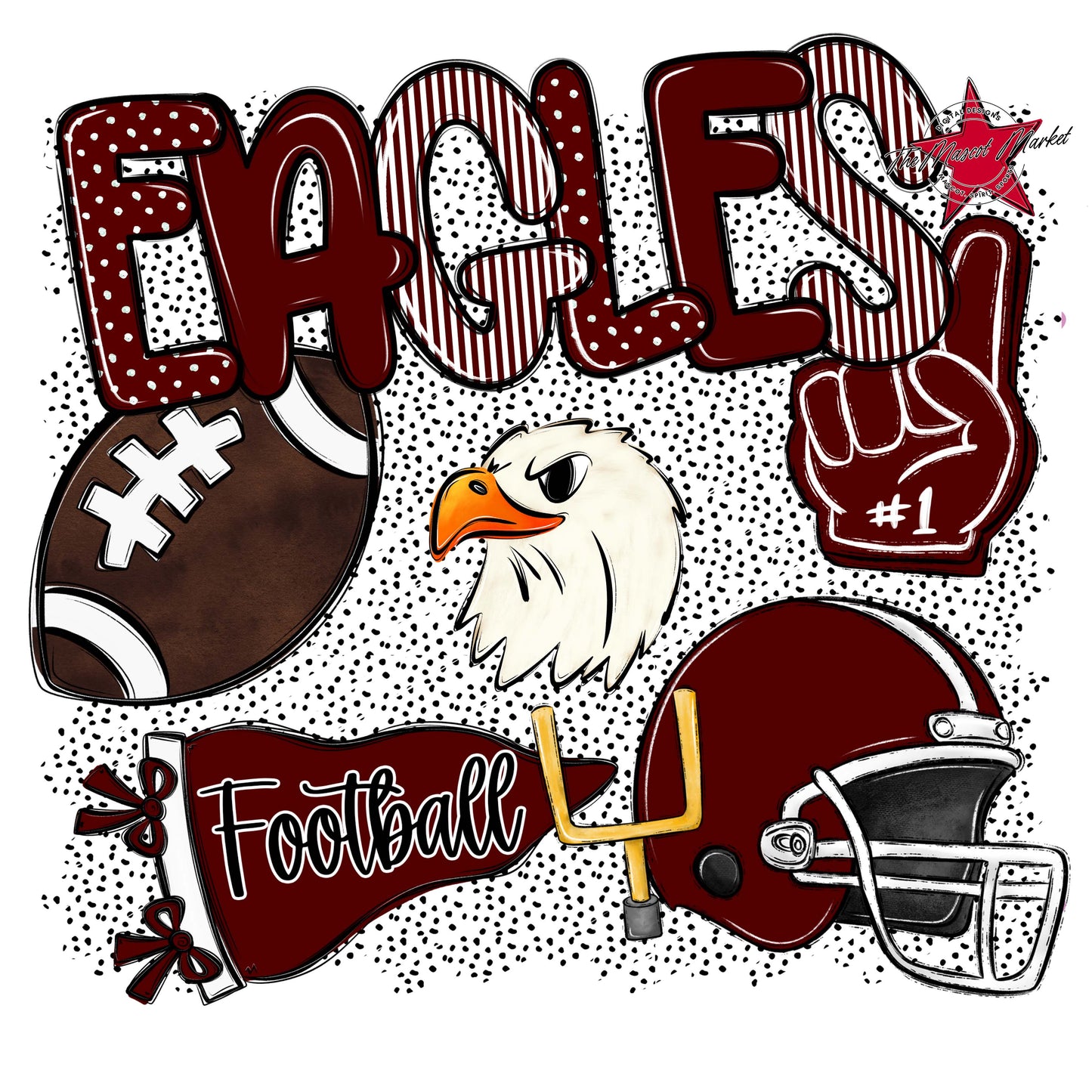 Eagles Football Spirit-Maroon