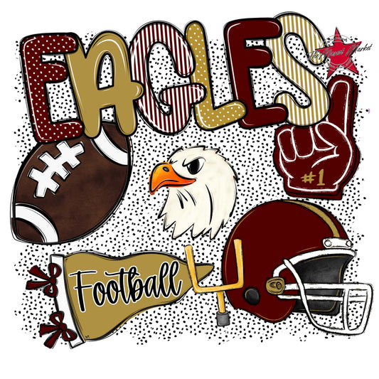 Eagles Football Spirit-Maroon & Gold