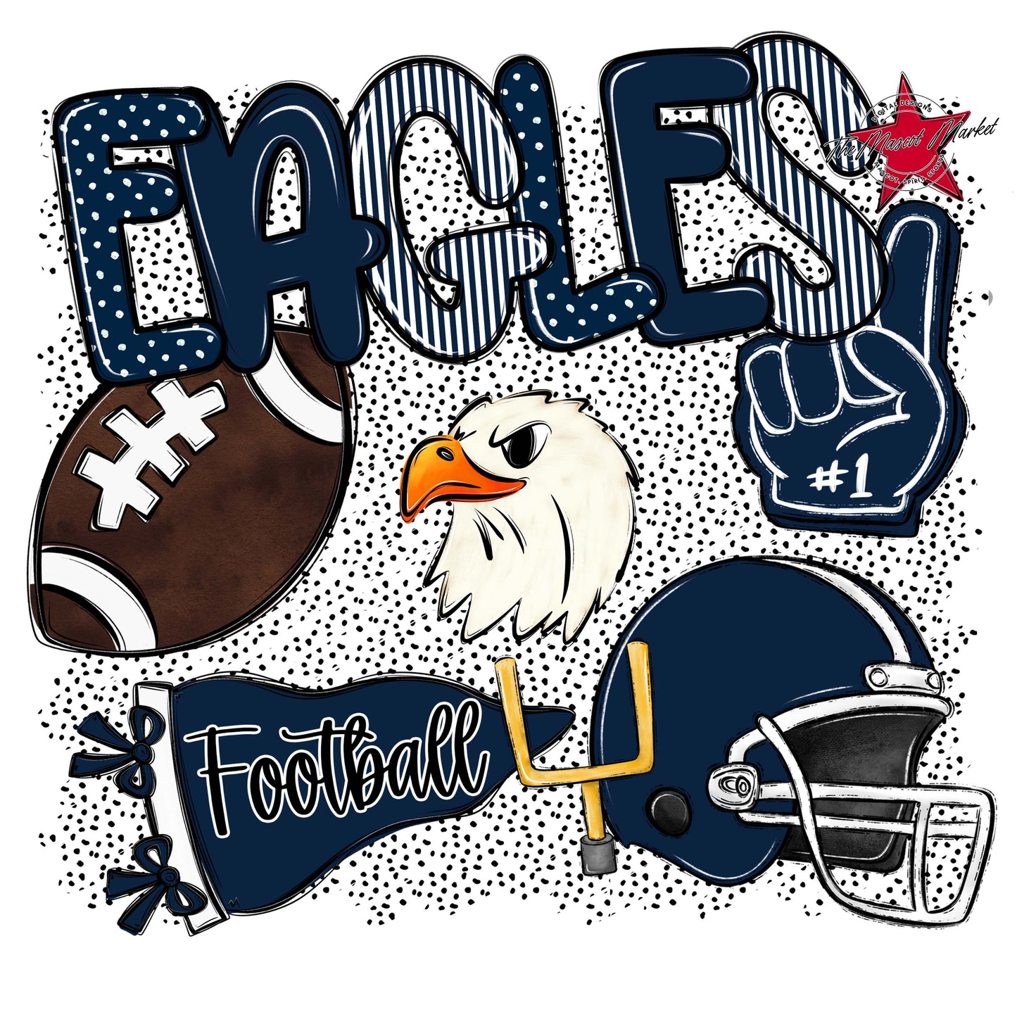 Eagles Football Spirit-Navy