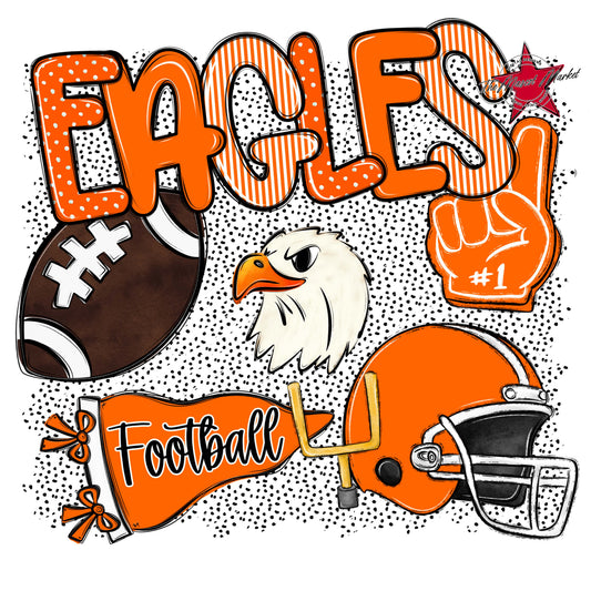 Eagles Football Spirit-Orange
