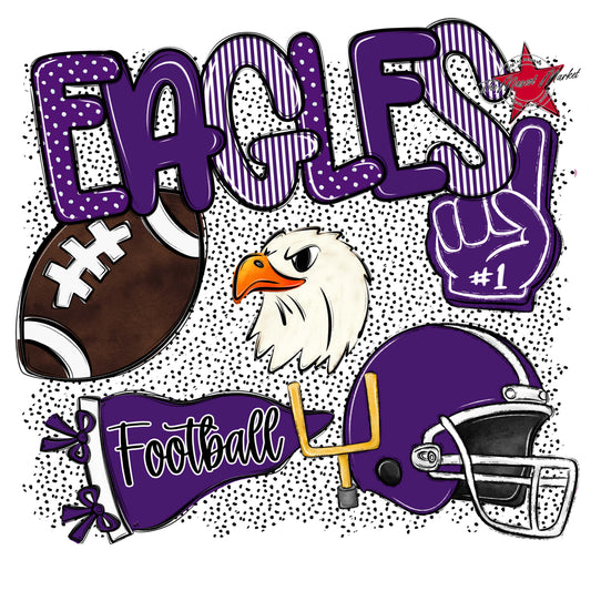 Eagles Football Spirit-Purple