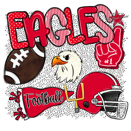Eagles Football Spirit-Red