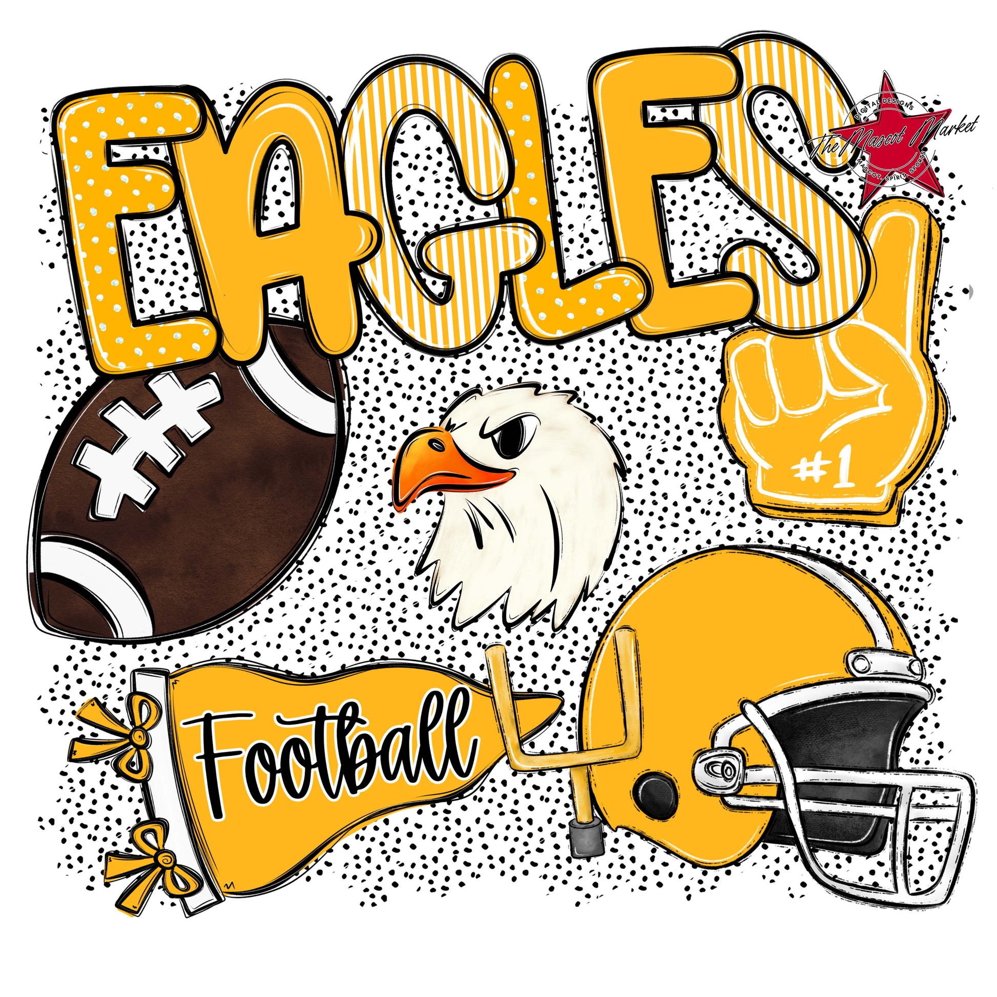 Eagles Football Spirit-Yellow