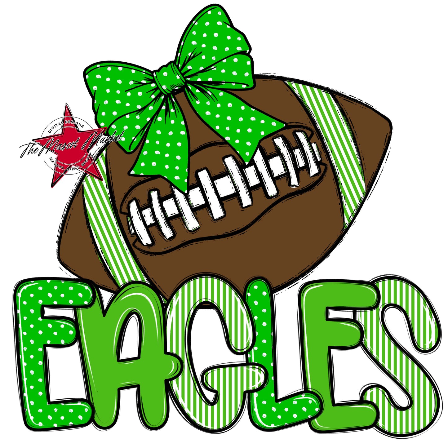 Eagles Football Spirit Design-Bright Green