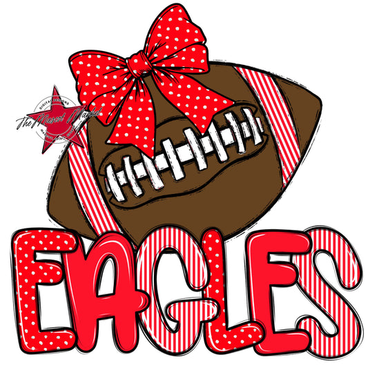 Eagles Football Spirit Design-Bright Red