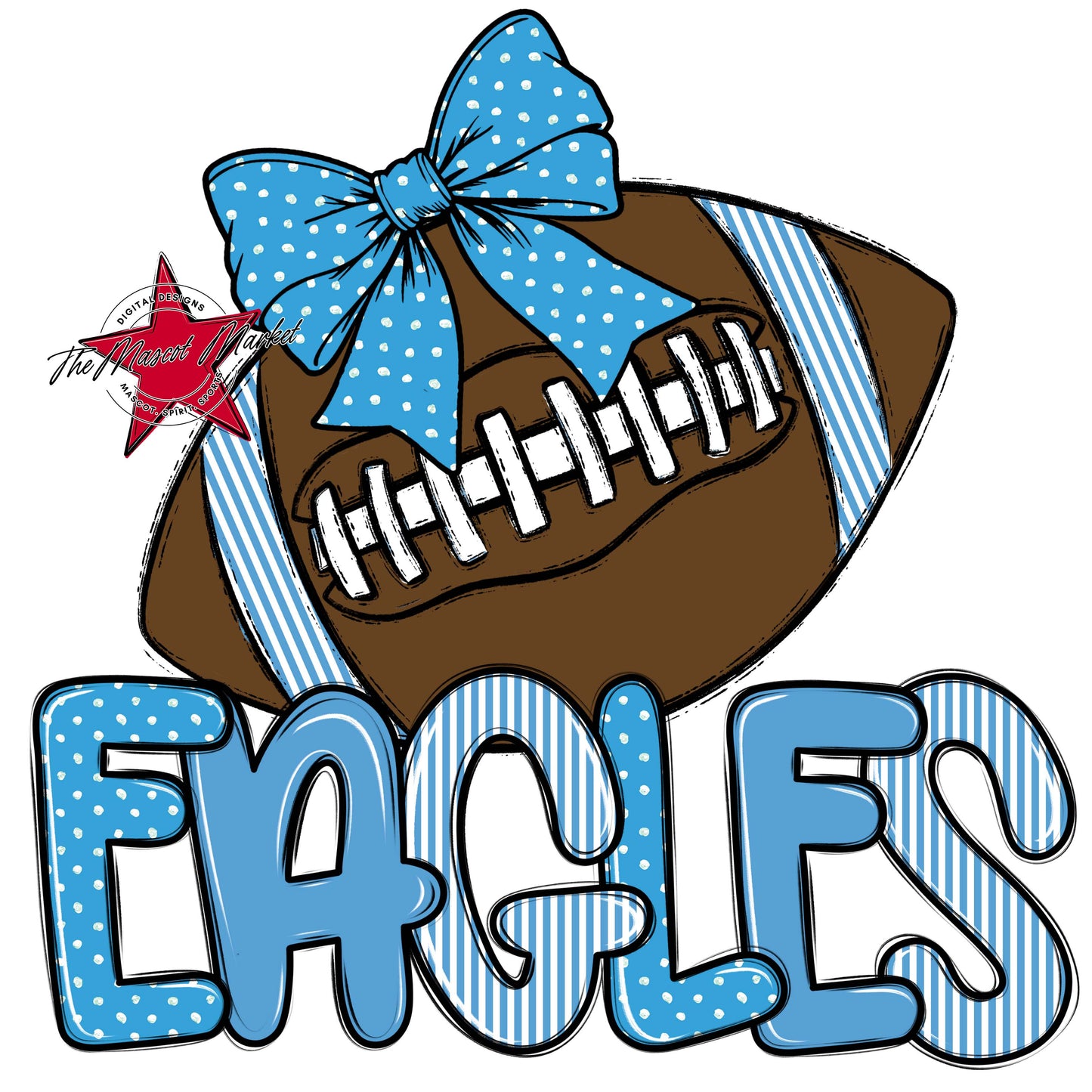Eagles Football Spirit Design-Carolina Blue