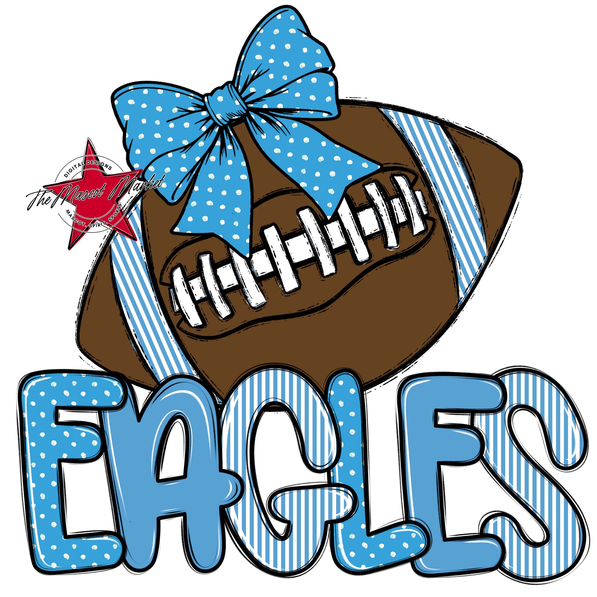 Eagles Football Spirit Design-Carolina Blue