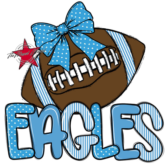 Eagles Football Spirit Design-Carolina Blue