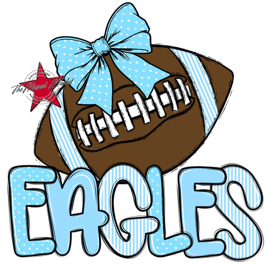 Eagles Football Spirit Design-Columbia Blue