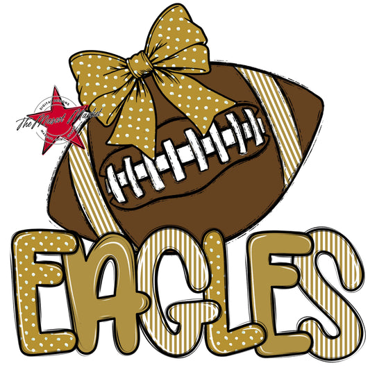 Eagles Football Spirit Design-Gold