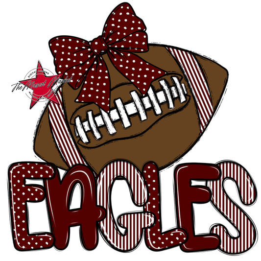 Eagles Football Spirit Design-Maroon