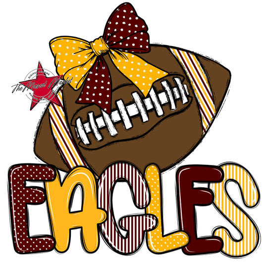 Eagles Football Spirit Design-Maroon & Yellow