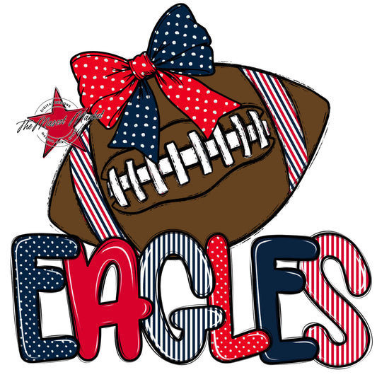 Eagles Football Spirit Design-Navy & Red