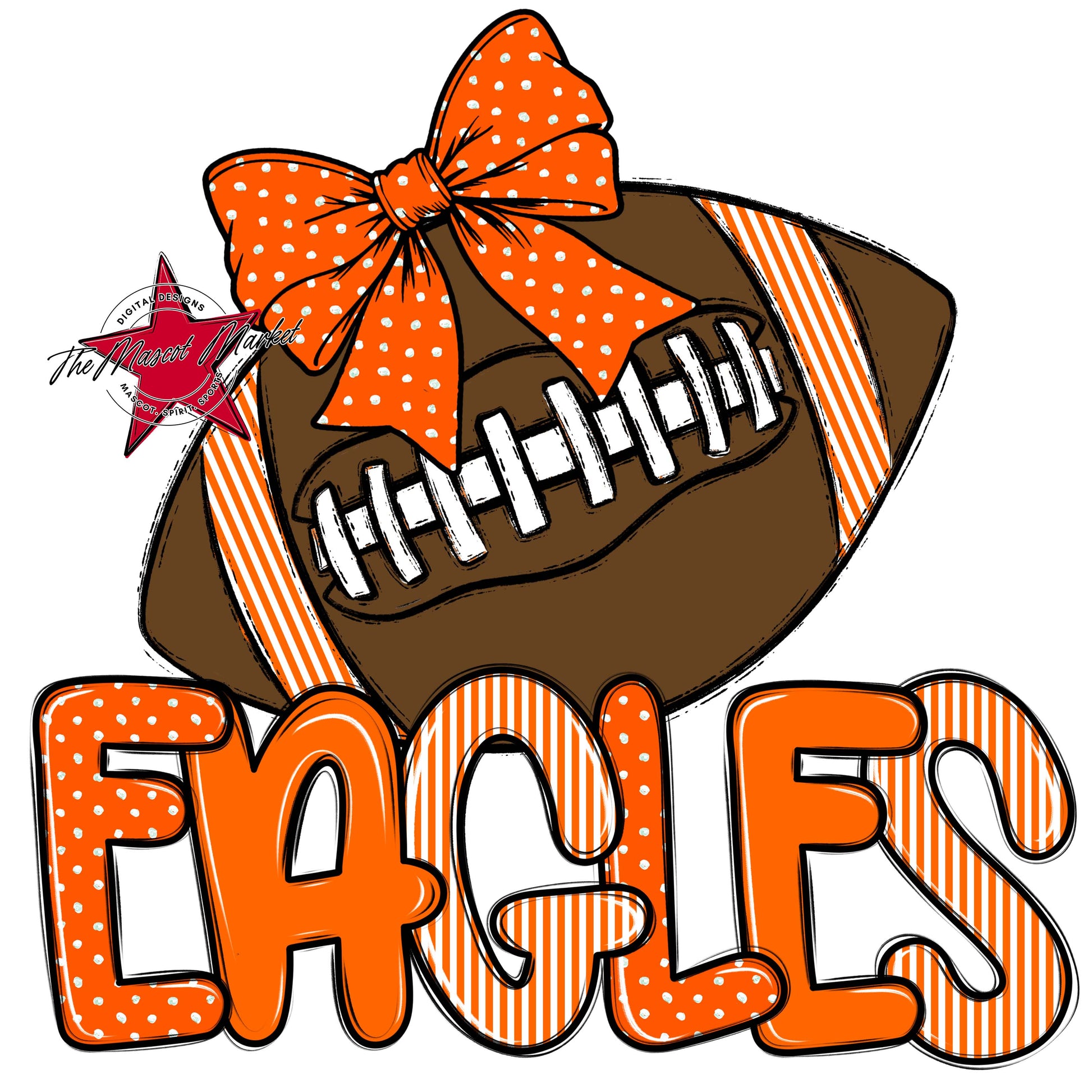 Eagles Football Spirit Design-Orange