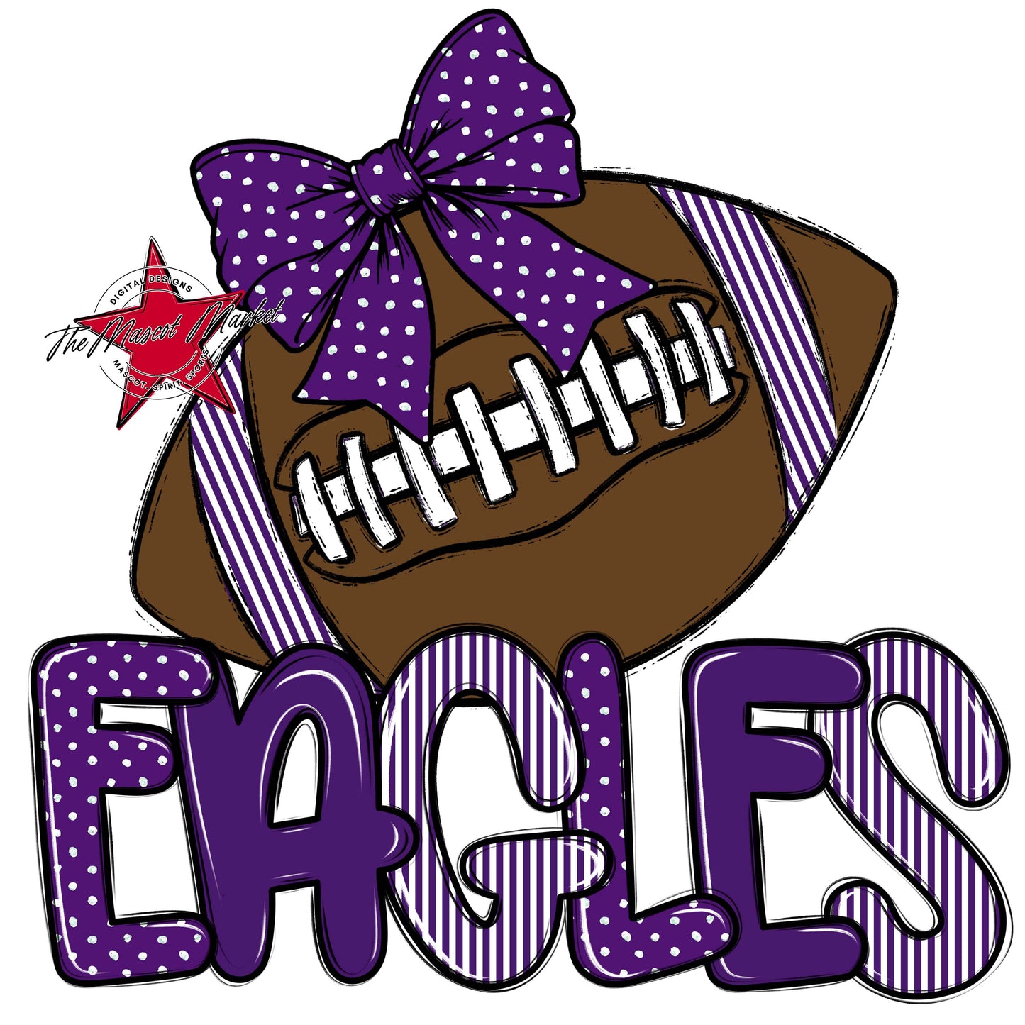 Eagles Football Spirit Design-Purple