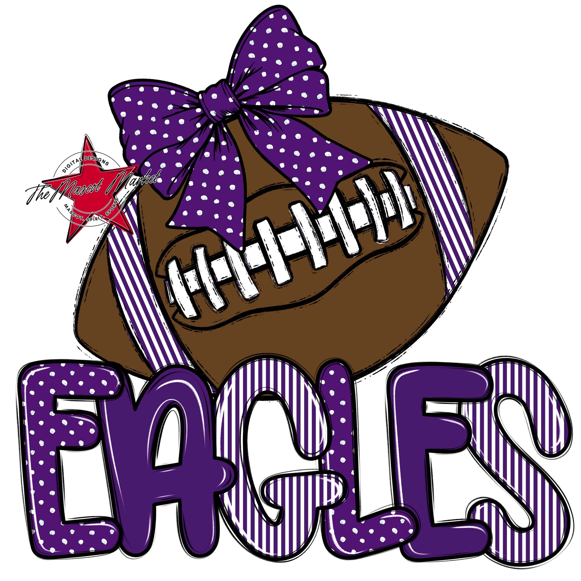 Eagles Football Spirit Design-Purple