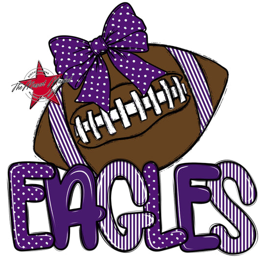 Eagles Football Spirit Design-Purple